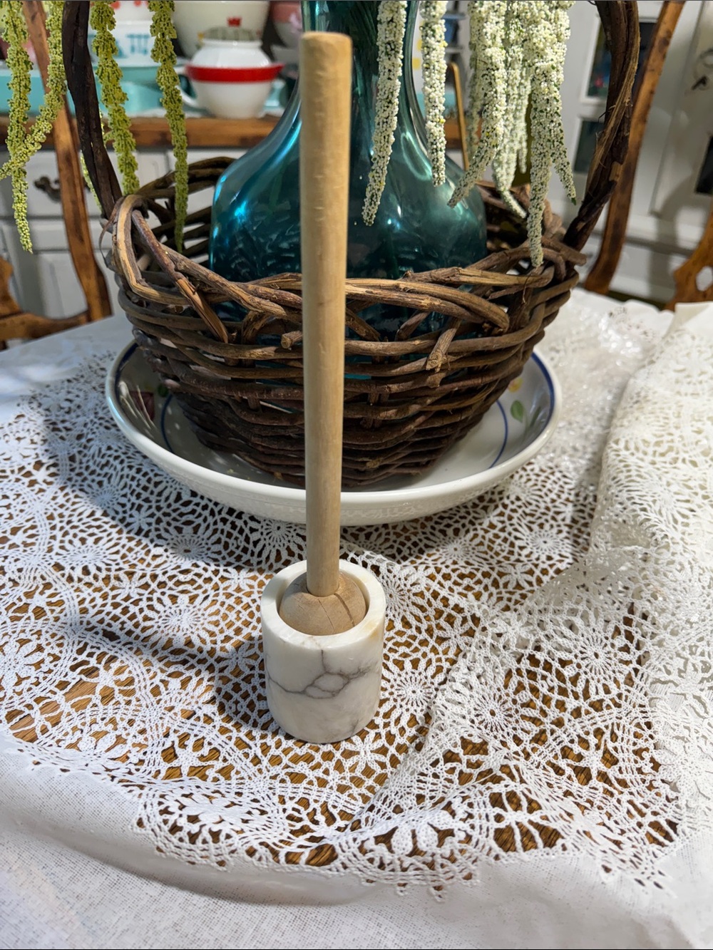 Marble & Wood apothecary crusher